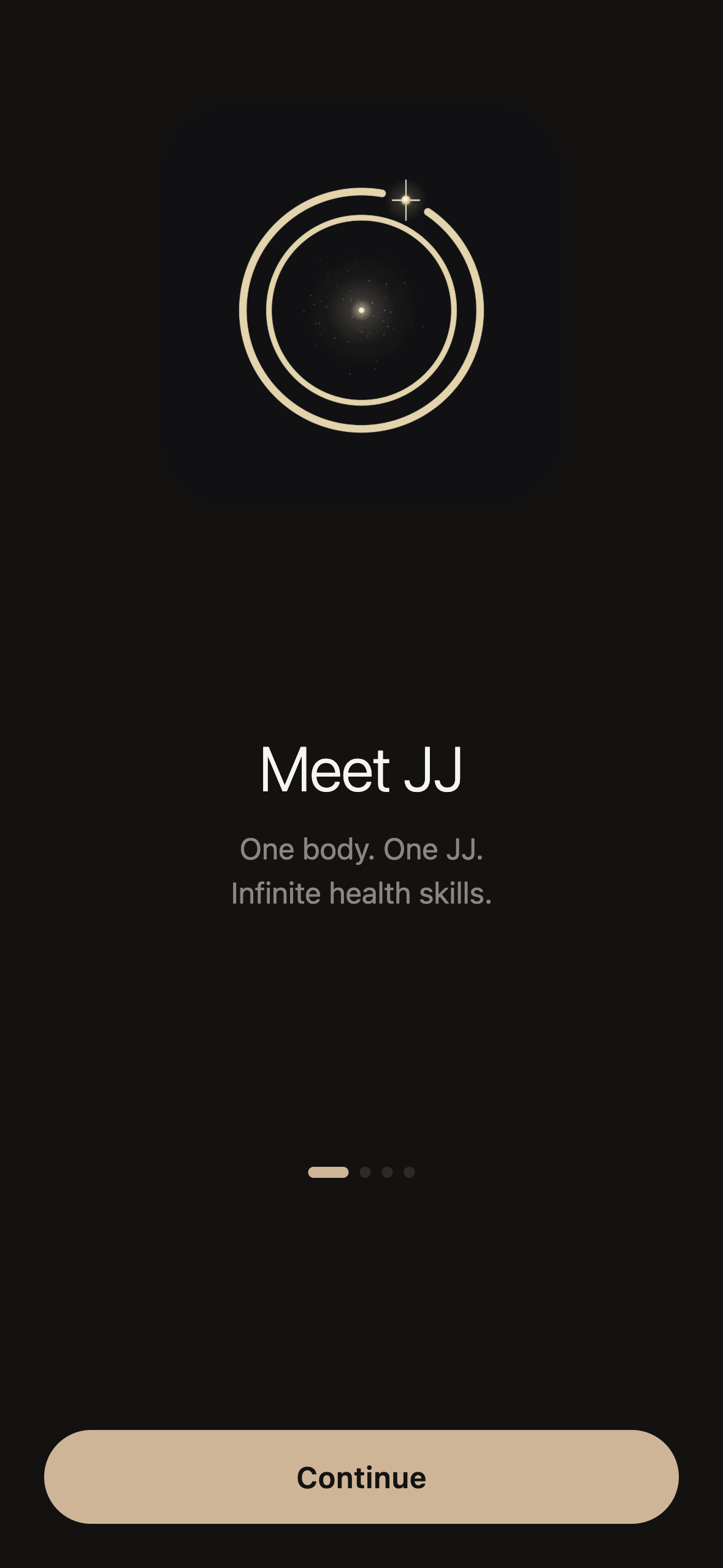 JJFIT App 首頁：Meet JJ，One body. One JJ. Infinite health skills.